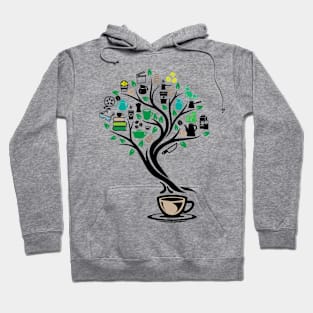 Coffee Caffeine Tree Of Life Yoga Celtic Viking Yggdrasil Hoodie